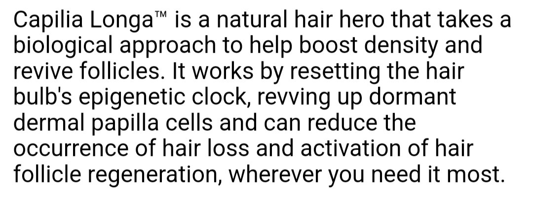 HAIR GROWTH STIMULANT ESSENCE WITH CAPILLA LONGA, ROSEMARY AND CLINICAL ACTIVES