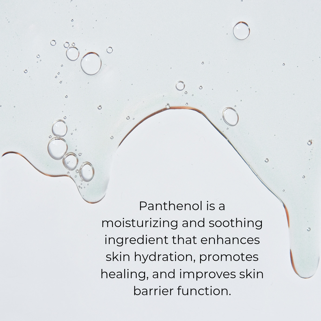 Panthenol, a trending skincare ingredient, deeply hydrates, soothes irritation, boosts skin barrier repair, and promotes a healthy glow. Loved for its anti-inflammatory and healing properties, it's a must-have in modern skincare routines.

