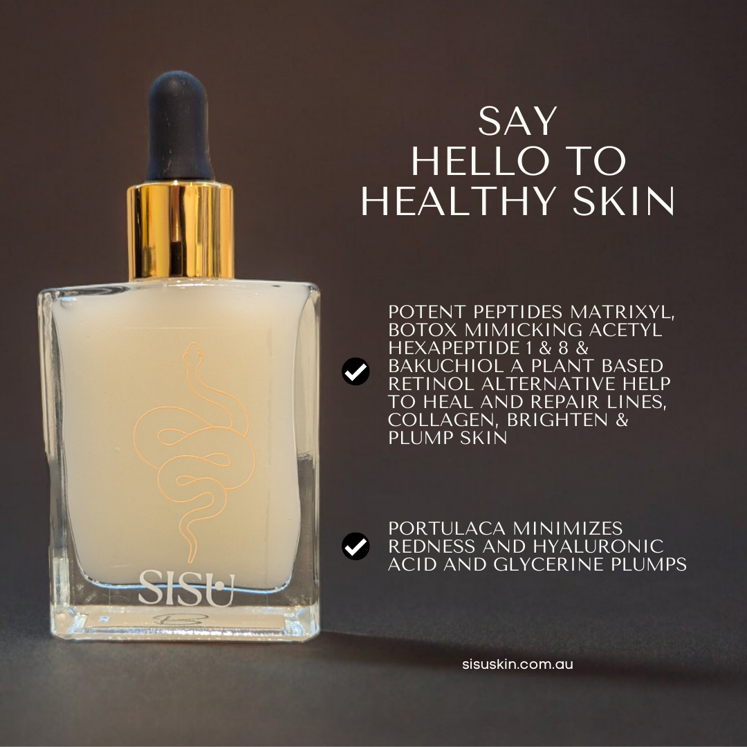 Housed in a refined rectangular glass bottle, this luxury serum combines Botox-like peptides, hyaluronic acid, and vitamin C to create a mesh-like effect on the skin, enhancing firmness, hydration, and a smooth, lifted appearance.

