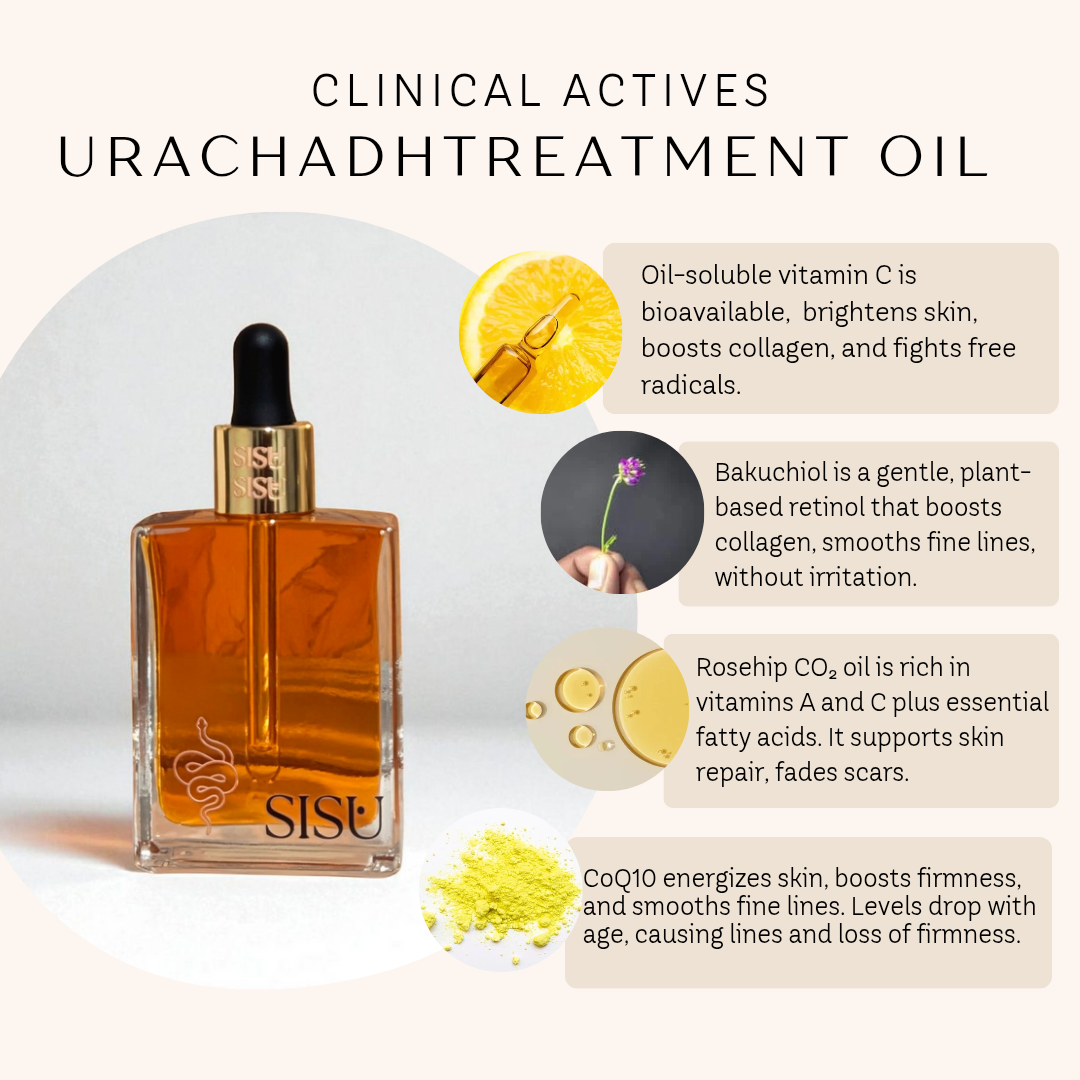 Rosehip CO₂ oil is rich in essential fatty acids, vitamins A and C, and antioxidants that support skin regeneration and repair. Its bioactive compounds help reduce scars, hyperpigmentation, and fine lines by promoting collagen synthesis and cell turnover. Regular use improves skin texture, restores elasticity, and enhances a smooth, even-toned complexion.

